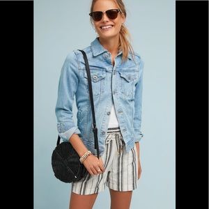 Anthropologie Oceanside Shorts White Gray Size S